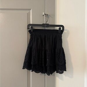 BB Dakota Black Elastic Waist Skirt